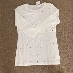 J Crew (Crewcuts) 3/4 sleeve white shirt